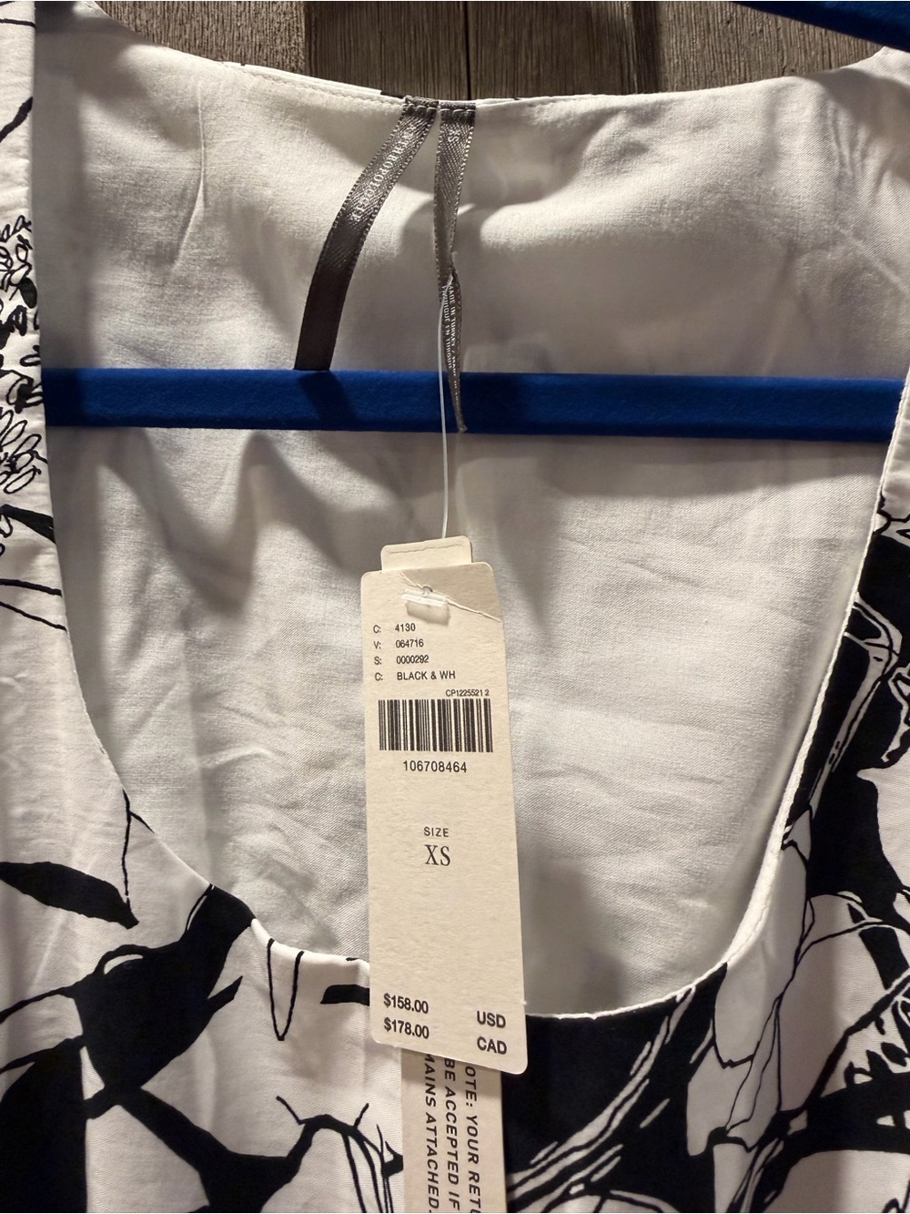NWT Anthropologie The Somerset Sleeveless Maxi Dress Black and White XS - Picture 5 of 8